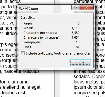 Microsoft Word Mac Character Count